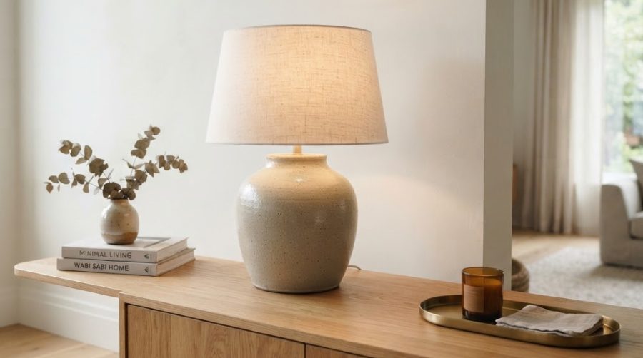 Nura Ceramic Lamp — alternate view