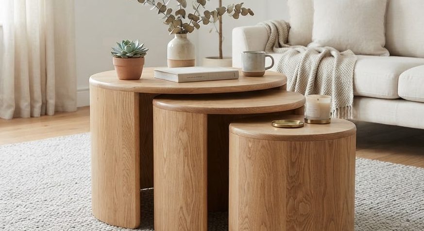 Trio Nesting Tables — detail view